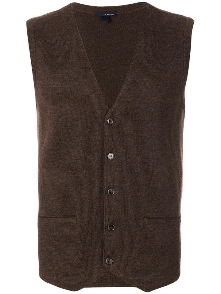 Lardini Classic Fitted Waistcoat - Brown