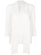 Max Mara Autore Crepe Jersey And Georgette Blouse - Nude & Neutrals