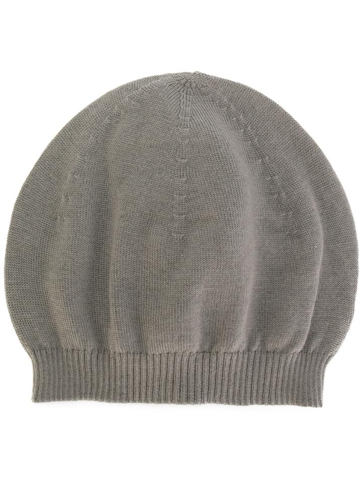 Rick Owens Ribbed Hat - Grey