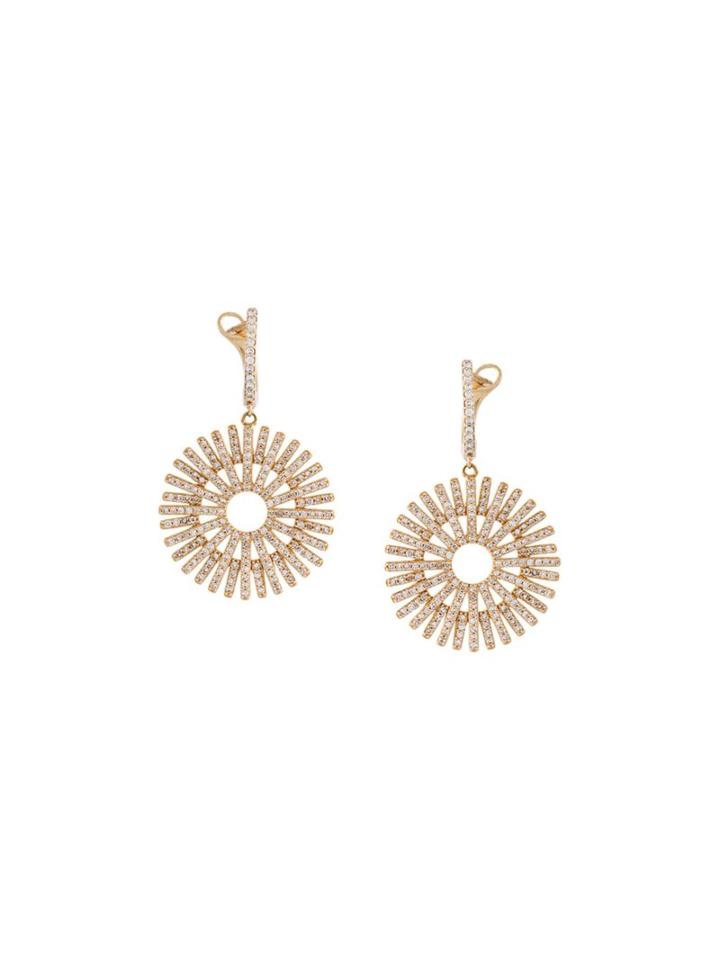 Astley Clarke 'rising Sun' Diamond Earrings, Women's, Metallic