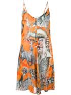 Jean Paul Gaultier Vintage Zebra Print Dress, Women's, Size: 42, Yellow/orange