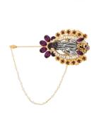 Dolce & Gabbana Embellished Zebra Brooche - Gold