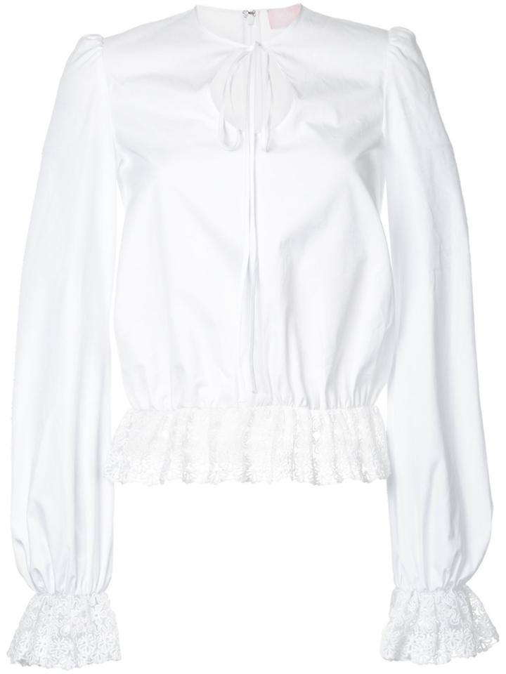 Giamba Lace Detail Blouse - White