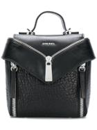 Diesel Zip Detail Mini Backpack - Black