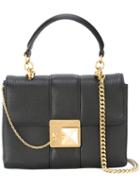 Sonia Rykiel Fold-over Closure Tote, Women's, Black, Calf Leather