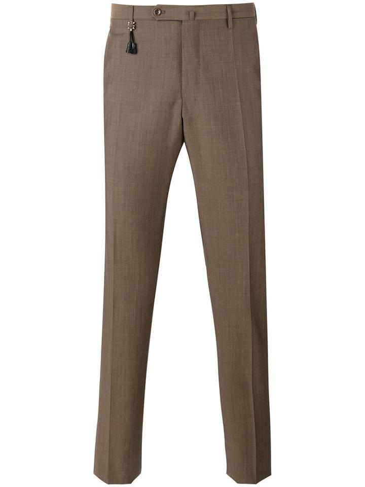 Incotex - Slim Tailored Trousers - Men - Mohair/wool - 48, Brown, Mohair/wool