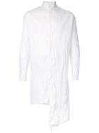 A New Cross - Wrinkled Asymmetric Shirt - Men - Cotton - M, White, Cotton