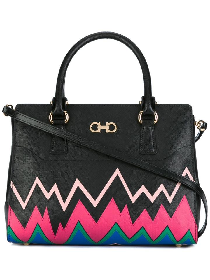 Salvatore Ferragamo 'beky' Tote - Black