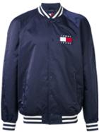 Logo Patch Bomber Jacket - Men - Polyamide/polyester - L, Blue, Polyamide/polyester, Tommy Jeans