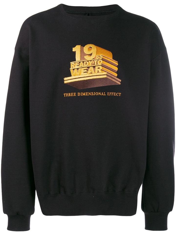 Doublet 3d Embroidered Sweatshirt - Black