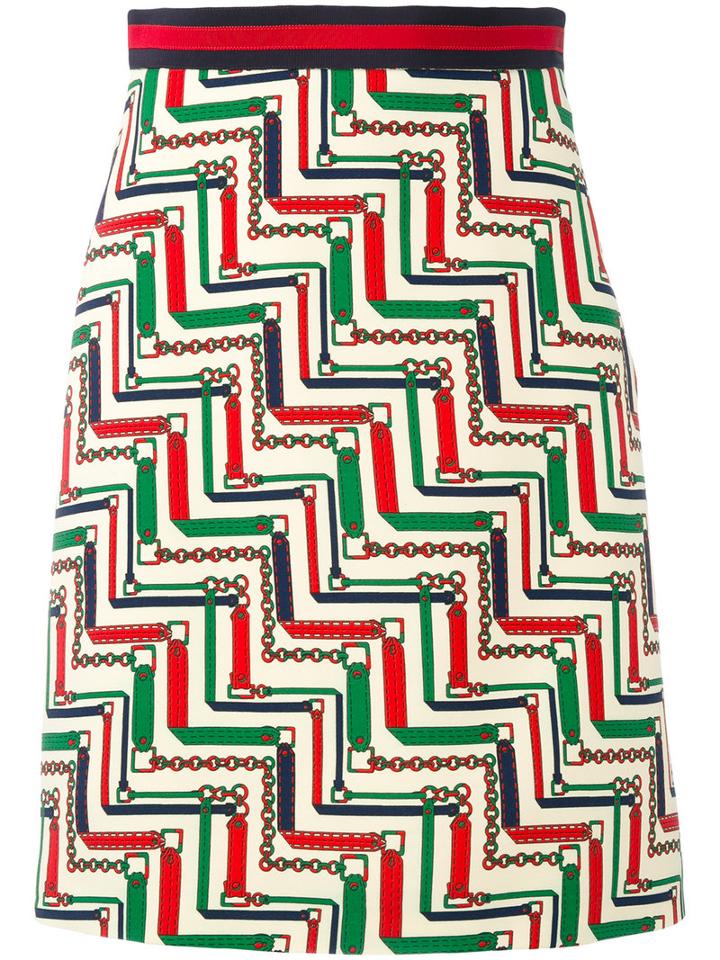 Gucci - Patterned Pencil Skirt - Women - Silk/acetate/wool - 42, Women's, Silk/acetate/wool