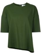 Enföld - Half Sleeve Asymmetric Top - Women - Polyester/polyurethane/rayon - 36, Green, Polyester/polyurethane/rayon