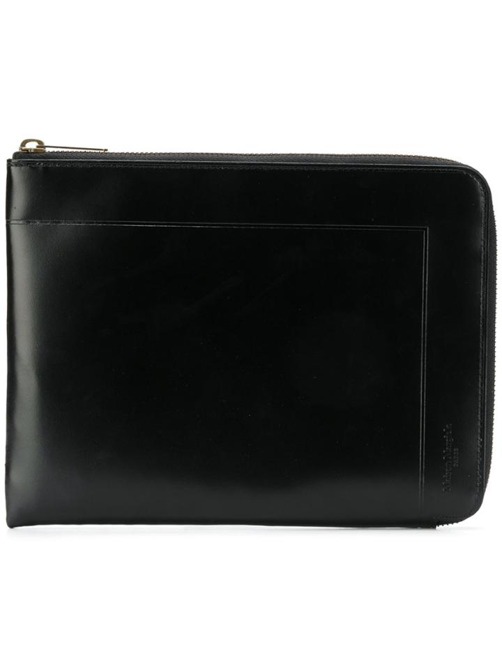 Maison Margiela Logo Zipped Pouch - Black