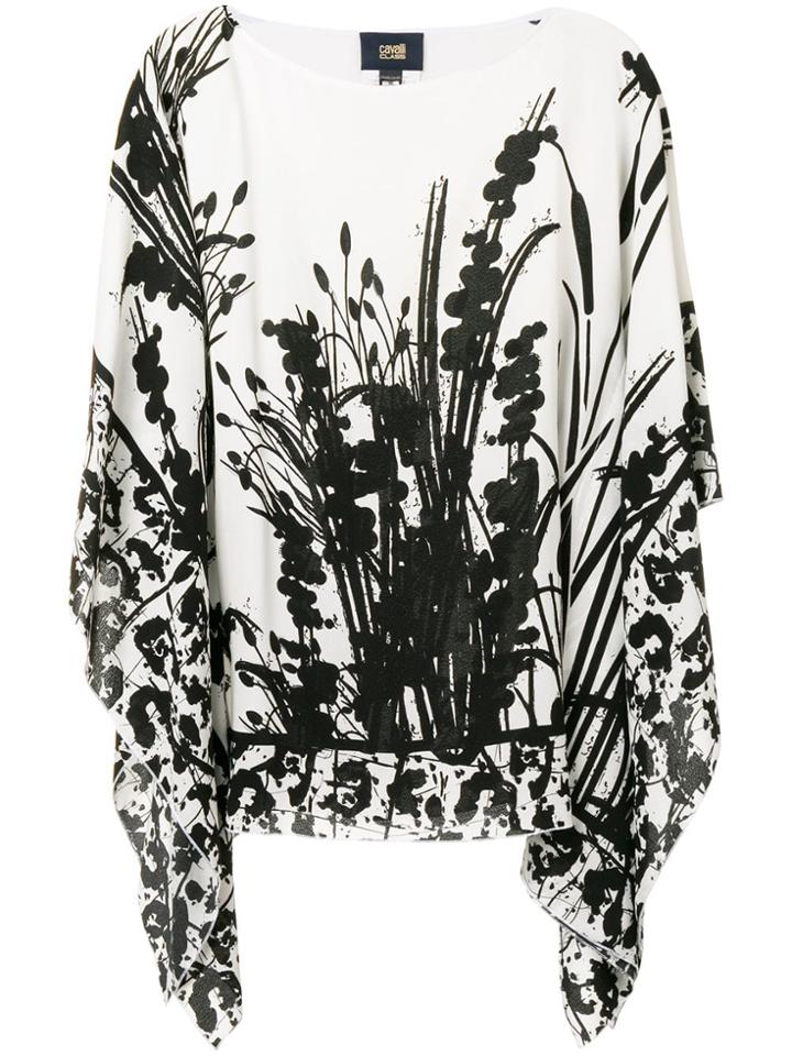 Cavalli Class Floral Print Blouse - White