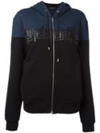 Versace Greca Key Hooded Sweatshirt, Women's, Size: Large, Black, Cotton