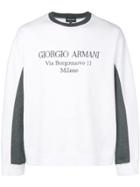 Giorgio Armani Logo Print Sweatshirt - White