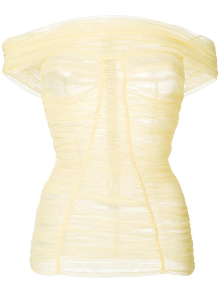 Dolce & Gabbana Off-shoulder Top - Yellow & Orange