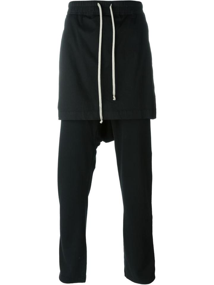 Rick Owens Drkshdw Kilt Pants, Men's, Size: M, Black, Cotton/spandex/elastane