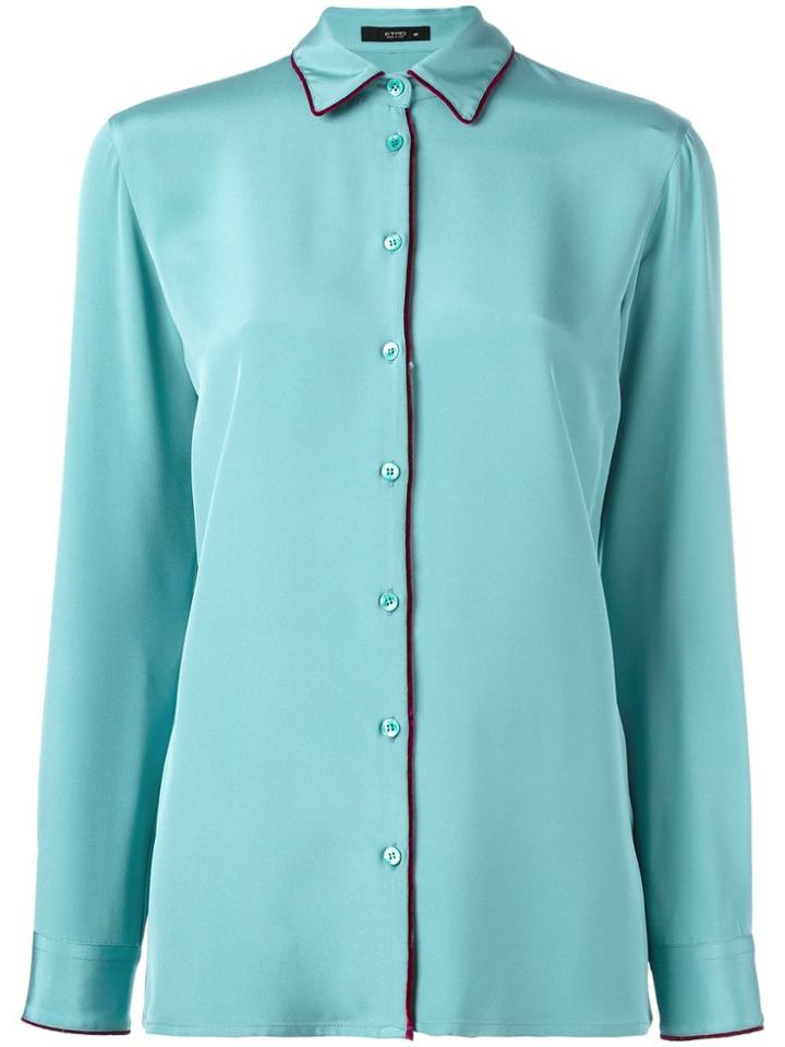 Etro Bias Tape Contrast Shirt - Green