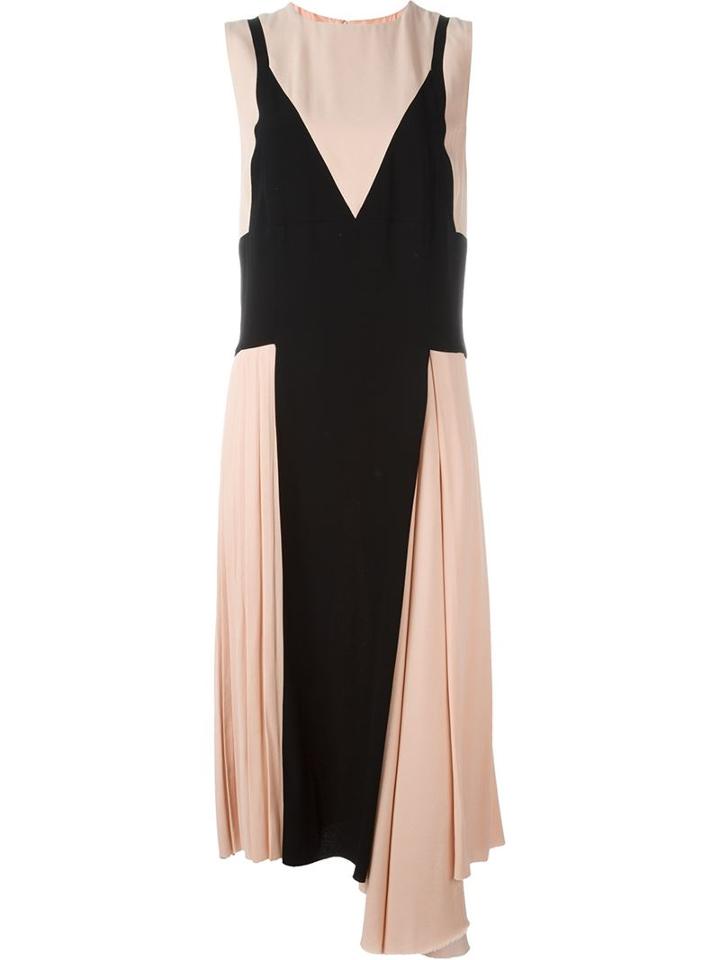 Marni Sleeveless Two-tone Dress, Women's, Size: 40, Black, Silk/viscose/acetate