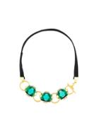 Marni Embellished Choker Necklace, Women's, Green