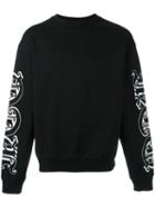 Mcq Alexander Mcqueen Goth Tattoo Print Sweatshirt, Men's, Size: Medium, Black, Cotton
