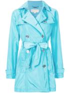 Michael Michael Kors Fitted Trench Coat - Blue