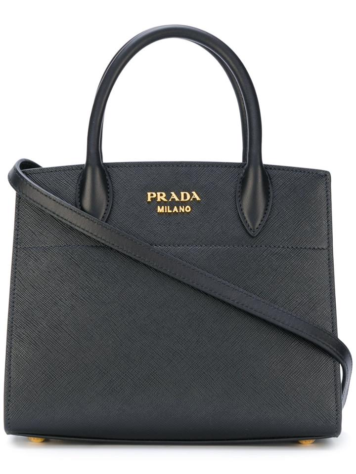 Prada Bibliotheque Mini Tote Bag - Black