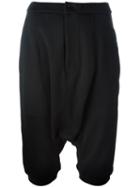 Y-3 Drop Crotch Shorts, Women's, Size: Small, Black, Cotton/polyester/polyamide/spandex/elastane