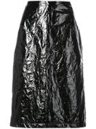 Sies Marjan Varnished Midi Skirt - Black