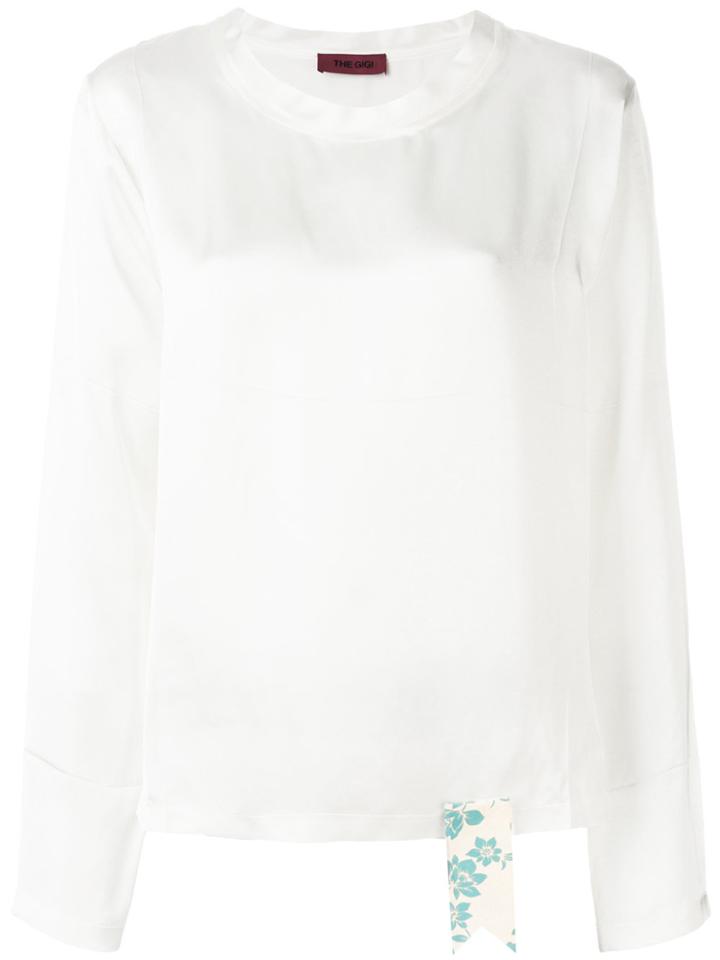 The Gigi Scarf Tab Blouse - White