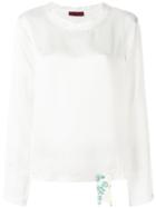 The Gigi Scarf Tab Blouse - White