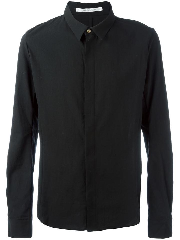 Individual Sentiments Concealed Fastening Shirt, Adult Unisex, Size: 1, Black, Cotton