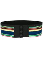 Diane Von Furstenberg Striped Belt, Women's, Size: Small, Black, Polyester/silk