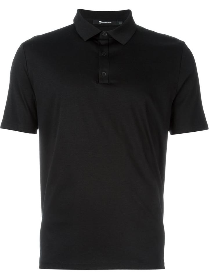 T By Alexander Wang Classic Polo Shirt, Men's, Size: Small, Black, Cotton/polyester/spandex/elastane