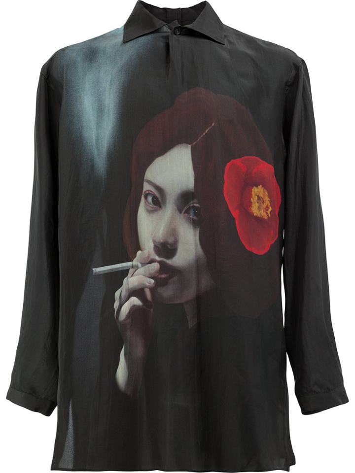 Yohji Yamamoto Smoking Girl Shirt - Black