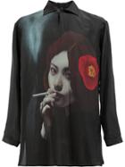 Yohji Yamamoto Smoking Girl Shirt - Black