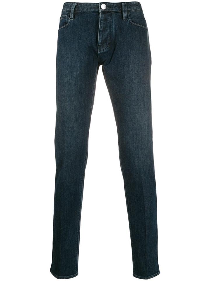 Emporio Armani Mid-rise Slim Fit Jeans - Blue