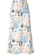 Temperley London Love Potion Midi Skirt - Pink & Purple