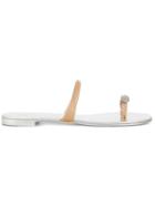 Giuseppe Zanotti Design Ring Flat Sandals - Metallic
