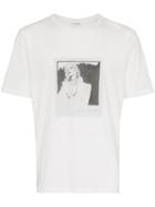 Saint Laurent Logo Lip-print T-shirt - White