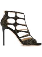 Jimmy Choo Ren Sandals, Women's, Size: 38, Black, Suede/leather