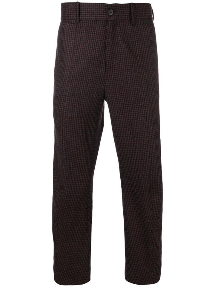Damir Doma Plaid Slim-fit Trousers - Red