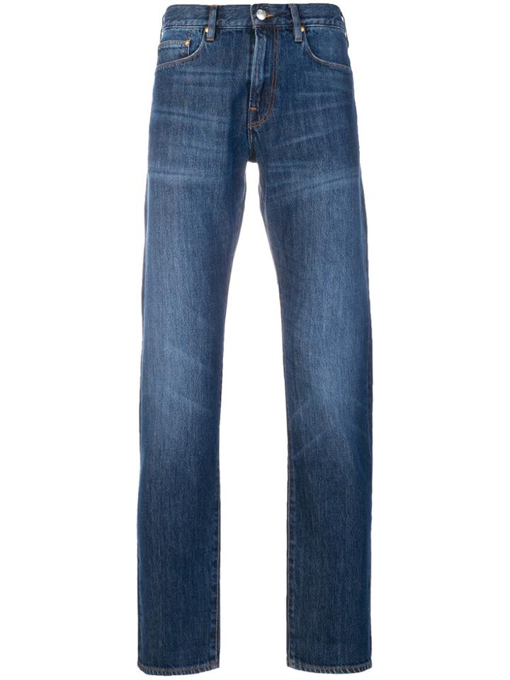 Ps By Paul Smith Mid-wash Japanese Red Cast Jeans - Blue