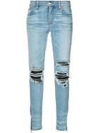 Amiri - Distressed Skinny Jeans - Women - Cotton - 28, Women's, Blue, Cotton