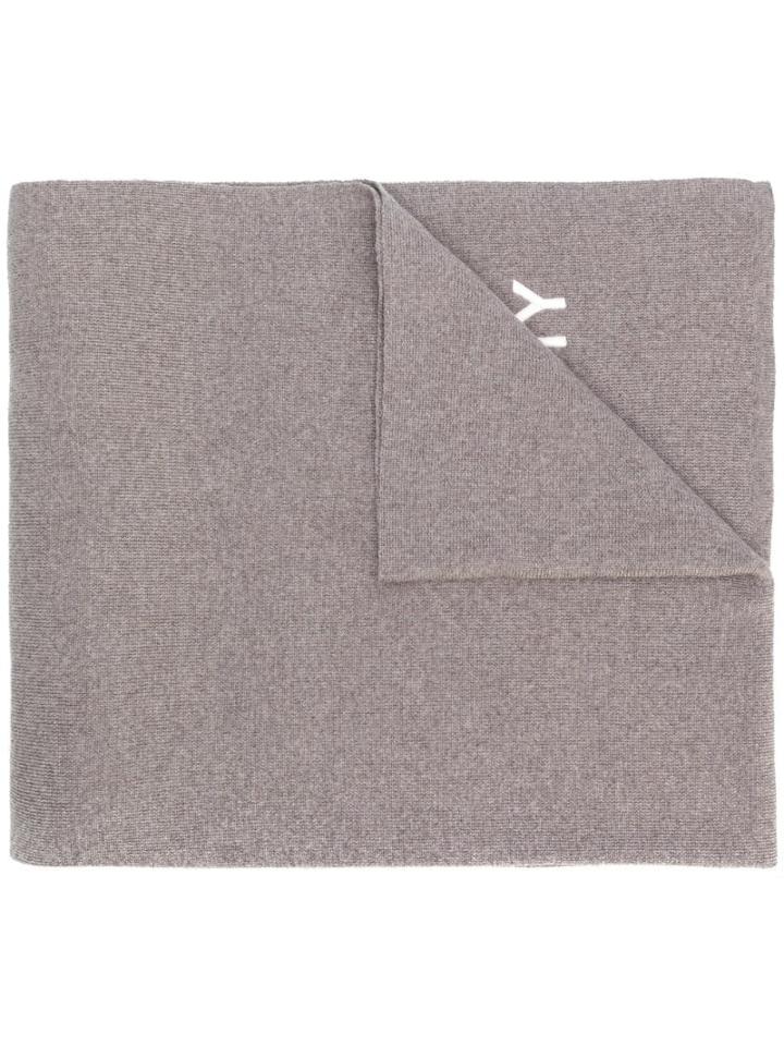 Givenchy Embroidered Logo Scarf - Grey