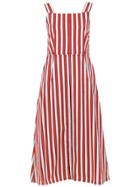 Reinaldo Lourenço Mid Striped Dress - Red