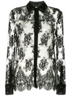 Alexander Wang Lace Shirt W Allover Grommet Detail - Black