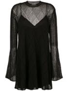 Mcq Alexander Mcqueen - Mini Dress - Women - Polyamide/polyester/wool - L, Black, Polyamide/polyester/wool