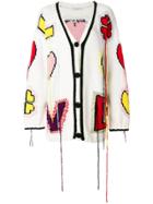 Philosophy Di Lorenzo Serafini Heart Oversized Cardigan - White